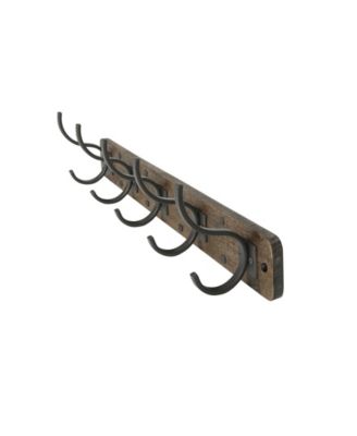 Richmond Wall Mount 5-Hook Wood Rack
