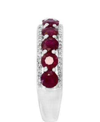 Ruby (1-7/8 ct. t.w.) & Diamond (1/6 ct. t.w.) Ring in 14k White Gold