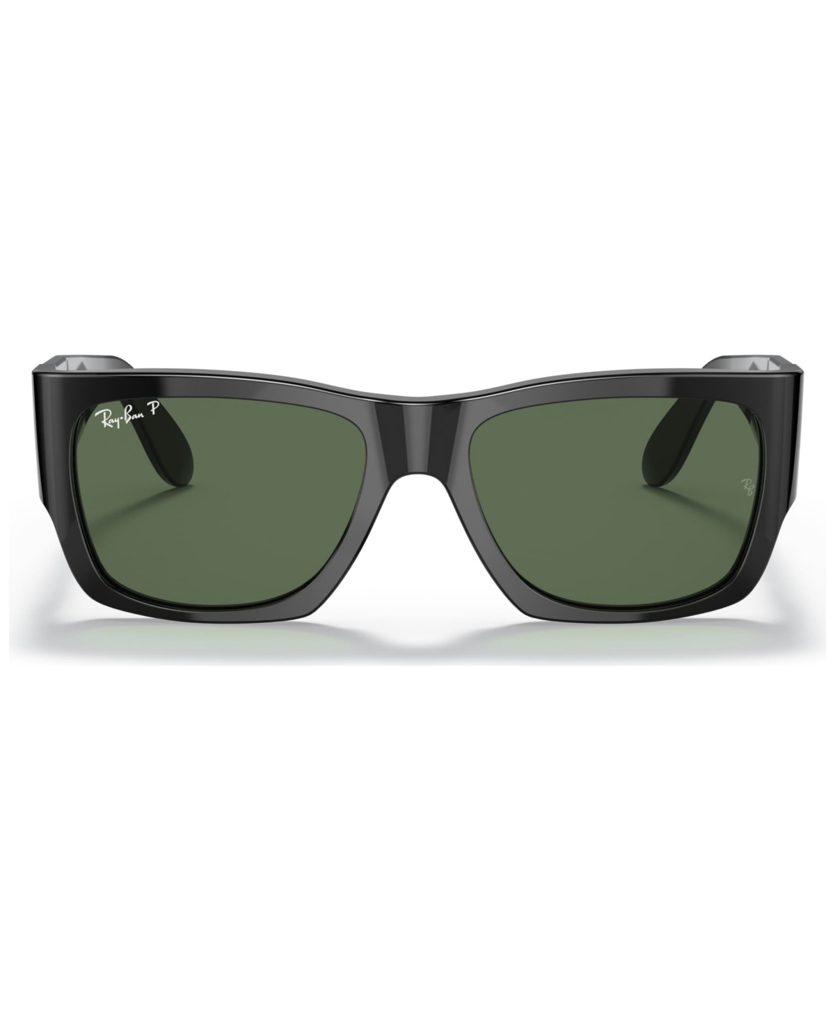 Shop Ray Ban Unisex Polarized Sunglasses, Rb2187 In Shiny Black,green Polar