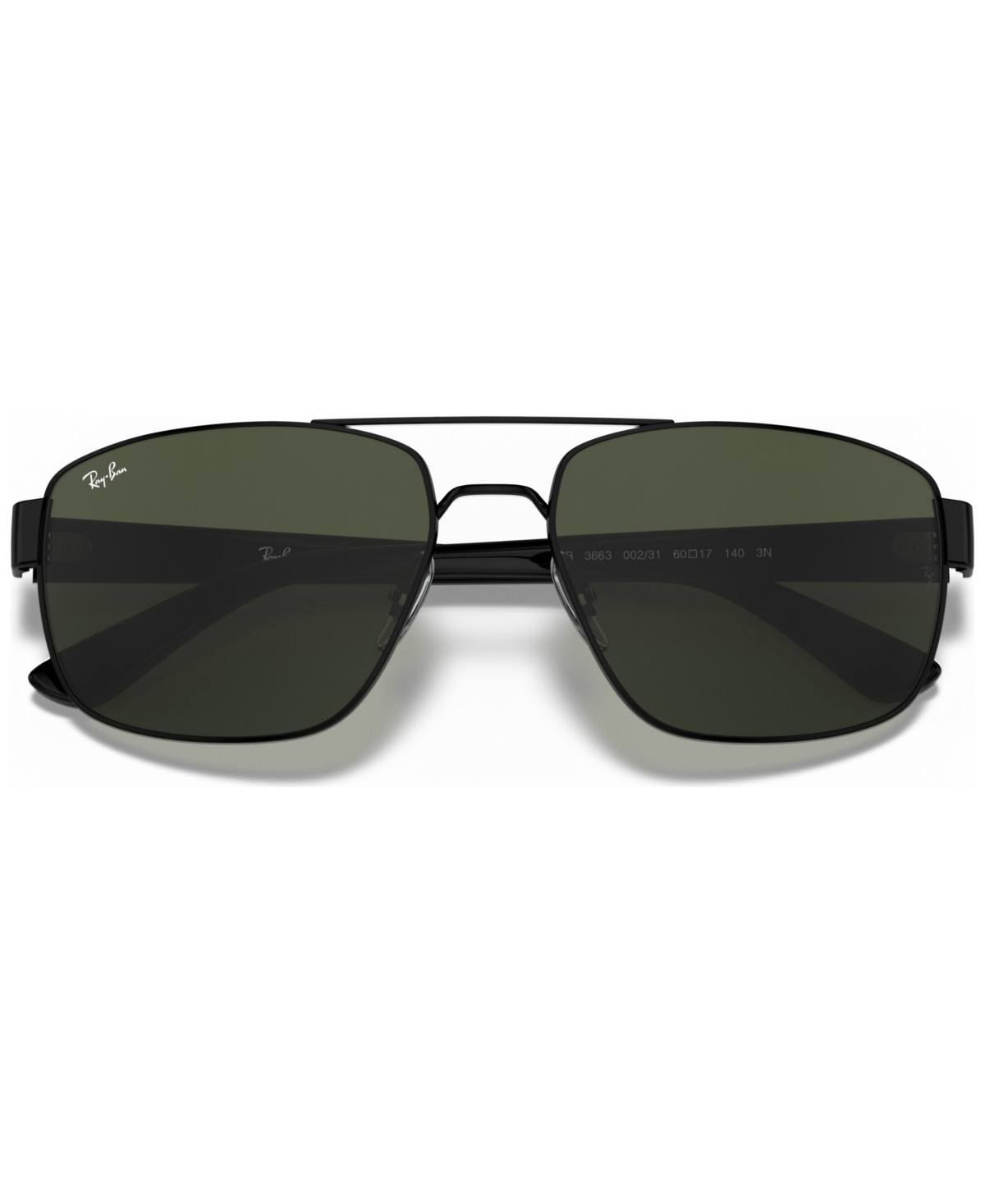 Shop Ray Ban Men's Sunglasses, Rb3663 In Shiny Black,green