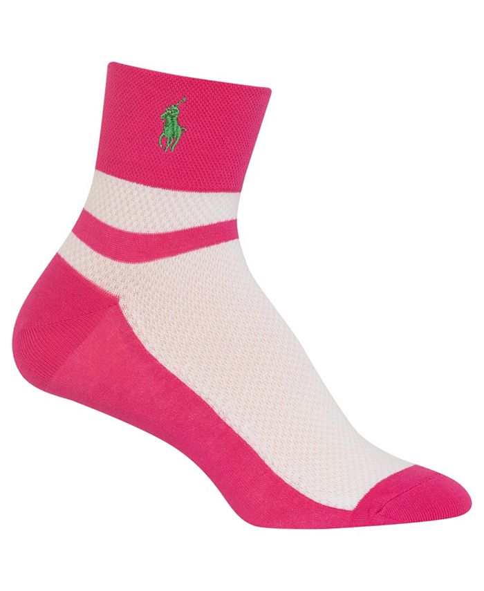 Polo Ralph Lauren Women's Color Block Mesh Ankle Socks - Macy's