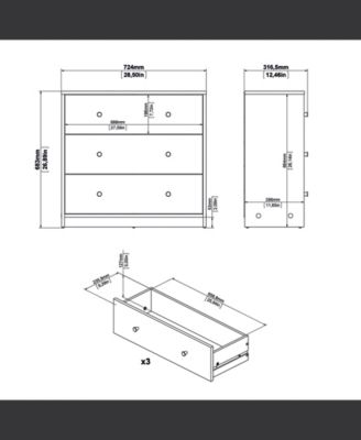 Portland 3-Drawer Chest