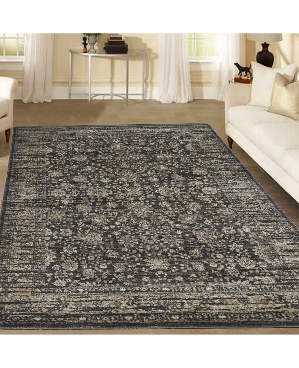 Km Home Silvano Sil-02Area Rug - Brown