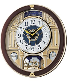 Melodies in Motion Wood-Tone Wall Clock