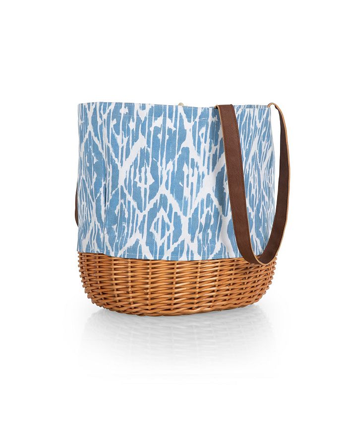 Oniva Picnic Time Coronado Canvas and Willow Basket Tote Macy's
