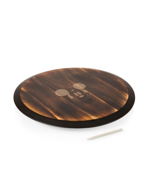 Picnic Time 's Mickey Mouse Lazy Susan Serving Tray In Brown