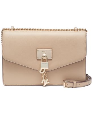 dkny elissa leather chain strap shoulder bag