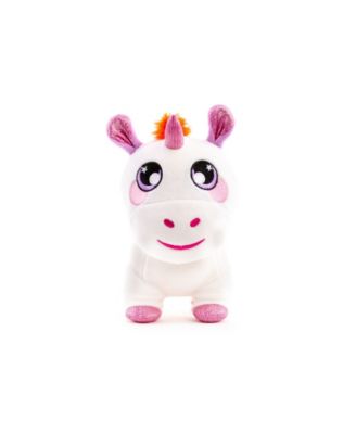 Squeezamals 3Deez Deluxe Stuffed Animals, Slow-Rise Foam, Kat The Unicorn