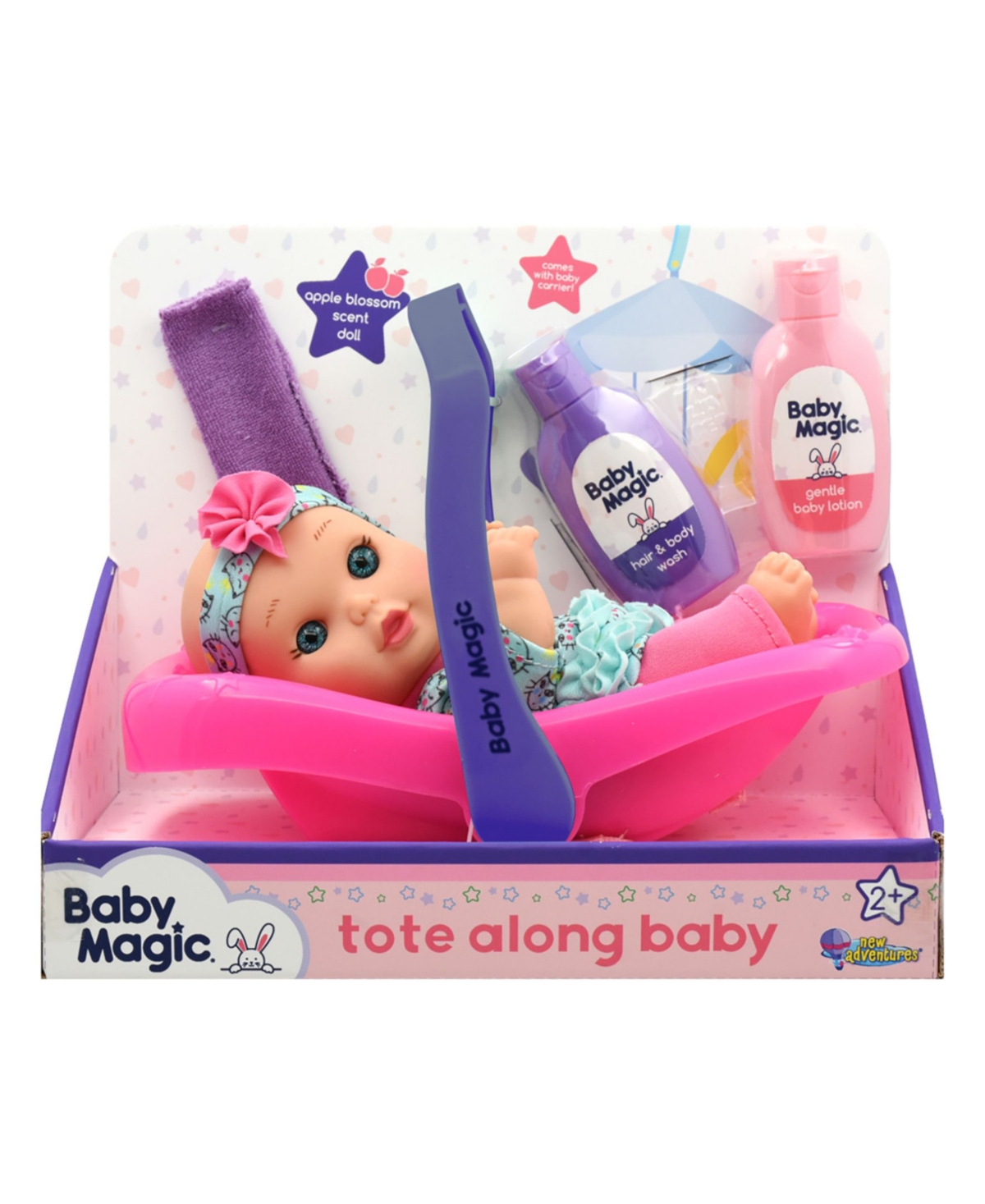 Redbox Baby Magic Tote Along Baby Bath Set With Toy Baby Doll Scented In Multi
