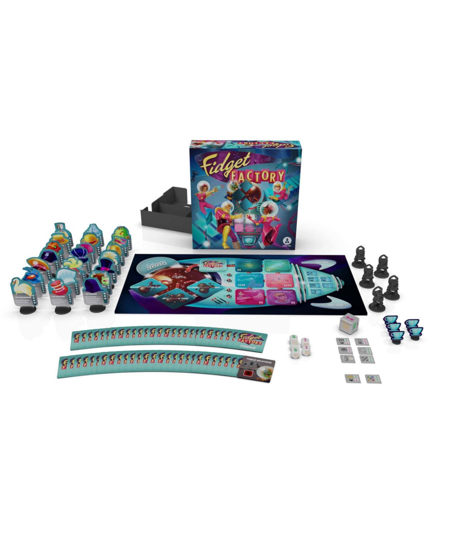 Детские настольные игры MasterPieces Puzzles Cooperative Fast-Paced Fidget Factory Board Game, 126 Pieces, от 10 лет — фото 2