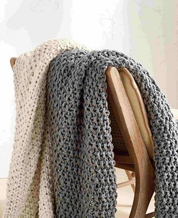 DKNY Pure Chunky Knit Throw Macy s