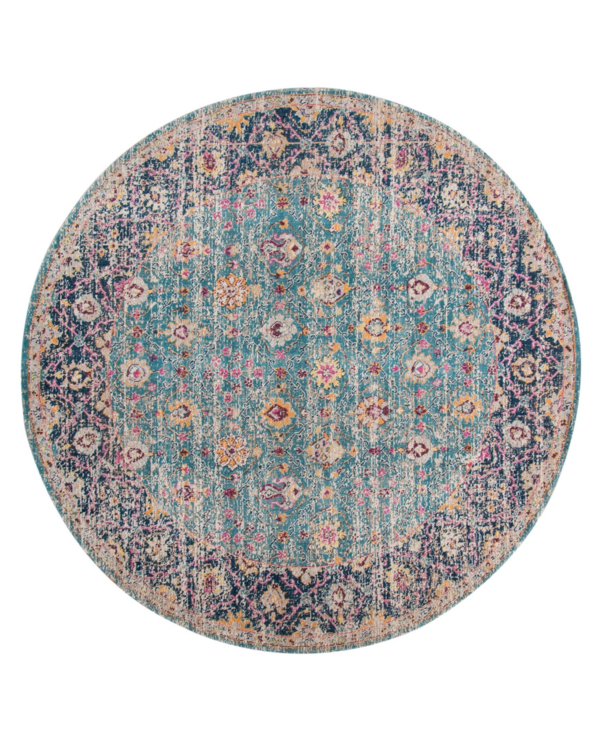 AMER RUGS ETERNAL ETE-28 TURQUOISE 6'7" ROUND RUG