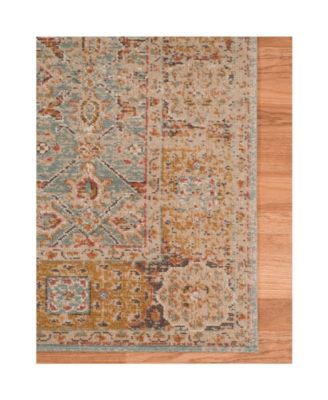 Eternal ETE-27 Teal/ Gold 7'6" x 9'6" Area Rug