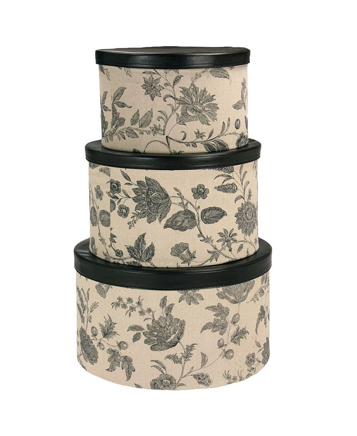 Round Hat Box with a strap / ethically made with recycled paper