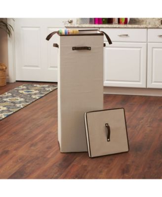 Tall Wrapping Paper Organizer Storage Box with Lift-Out Ribbon Tray