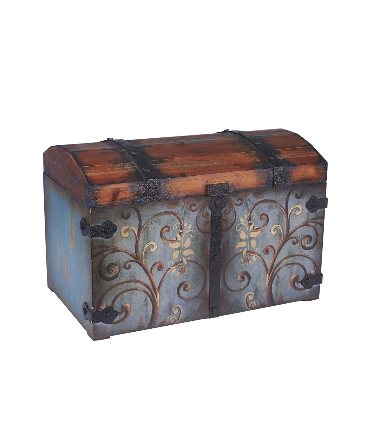Household Essentials Vintage-like Dome Trunk Large In Multi Color