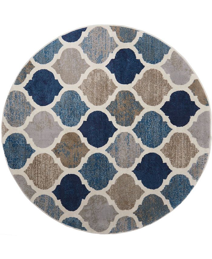 Global Rug Designs Haven Hav10 Blue And Multi 7 10 X 7 10 Round Rug Reviews Rugs Macy S