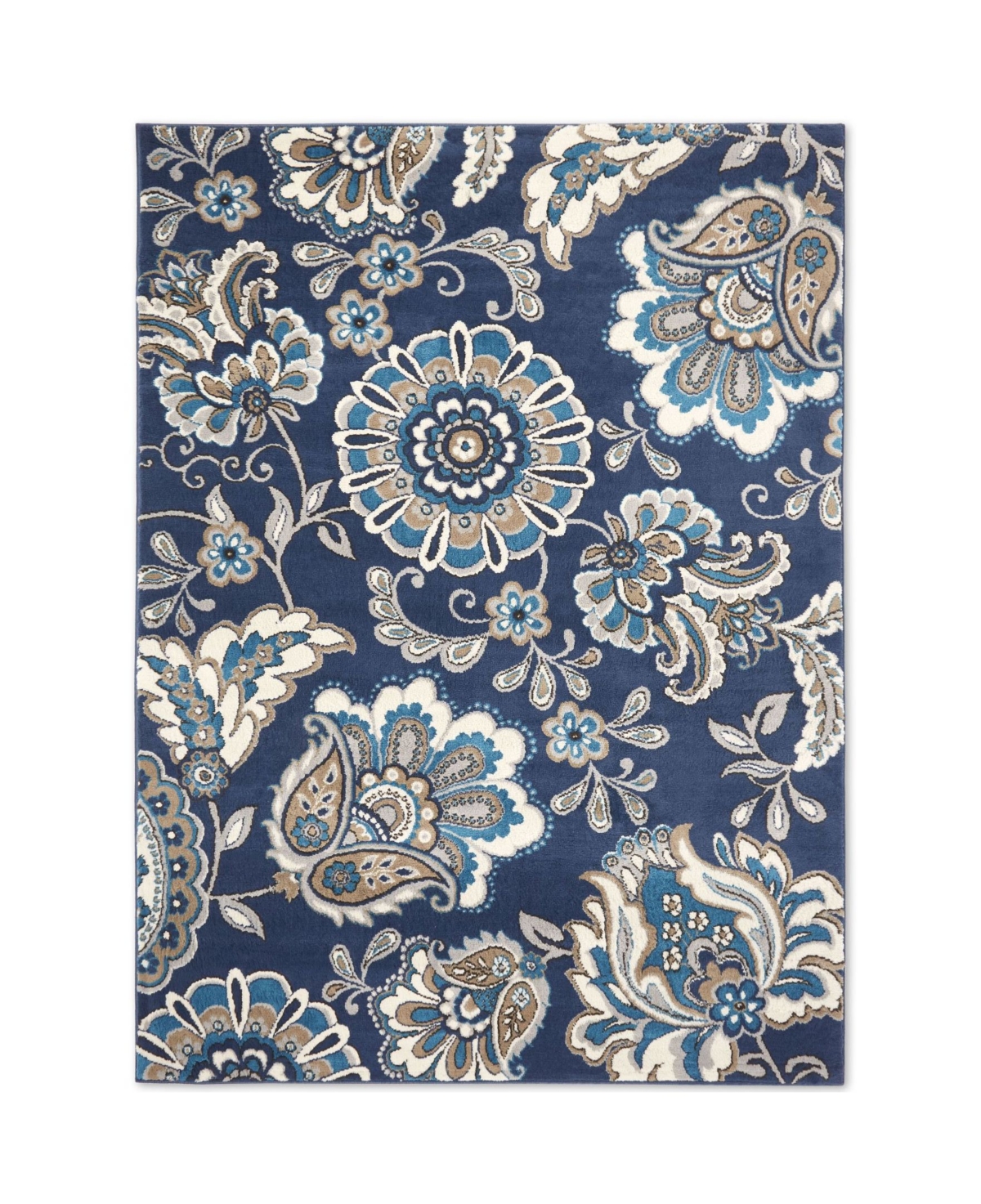 Global Rug Designs Haven Hav08 7'10in x 10'5in Area Rug - Navy