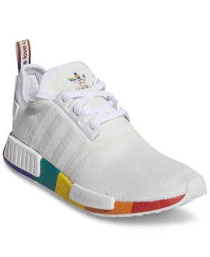 image of adidas Men-s Nmd R1 Pride Casual Sneakers from Finish Line