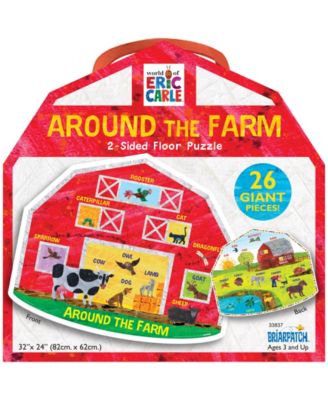 Briarpatch the World Of Eric Carle - Around the Farm 2-Sided Floor Puzzle - 26 Pieces