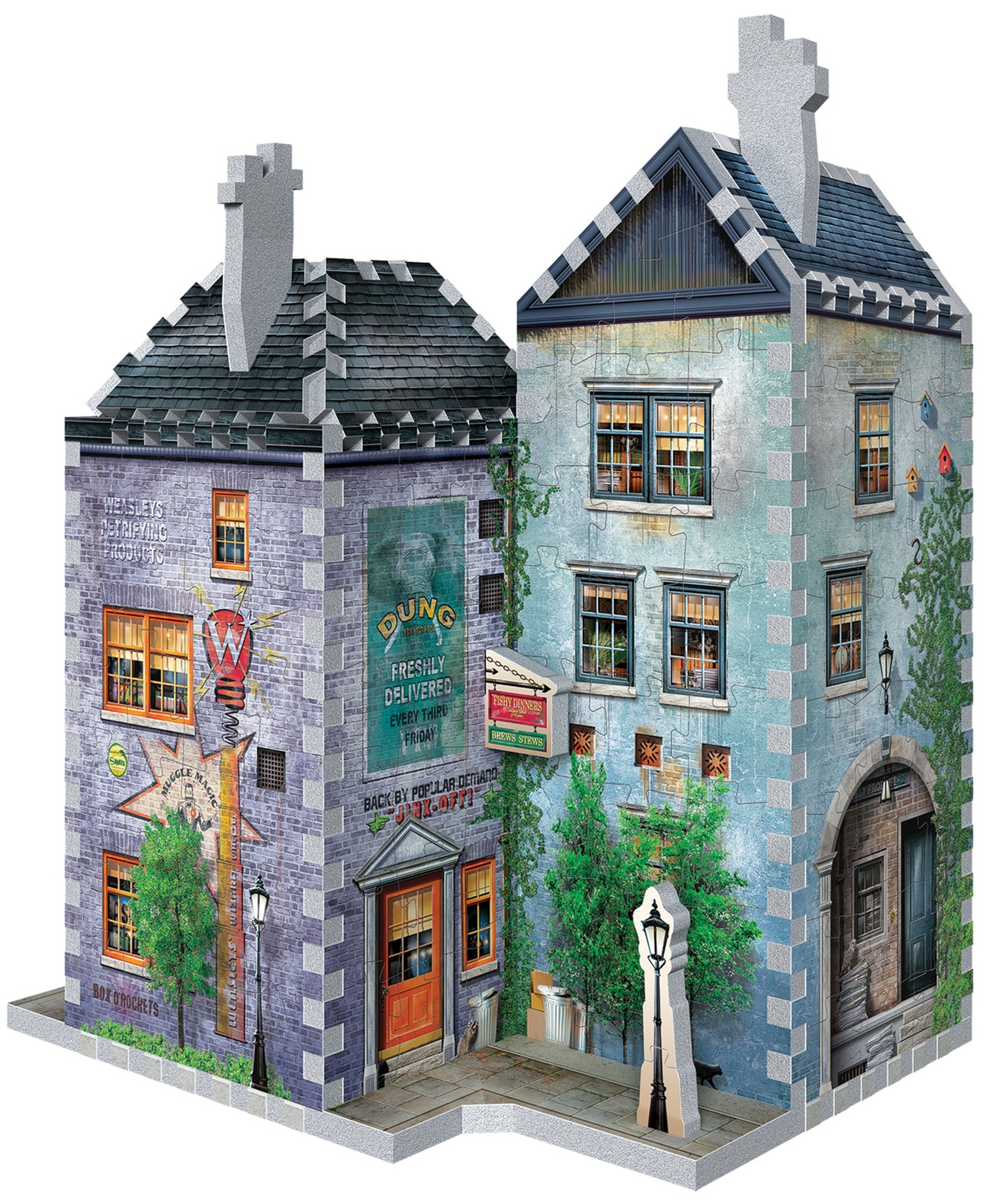 Wrebbit Harry Potter Daigon Alley Collection - Weasleys' Wizard Wheezes Daily Prophet 3D Puzzle- 285 Pieces