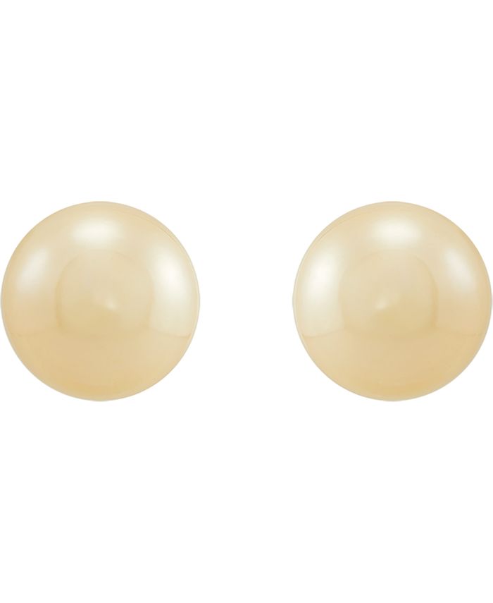 Macy's - Cultured Freshwater Button Pearl (10mm) Stud Earrings in Sterling Silver