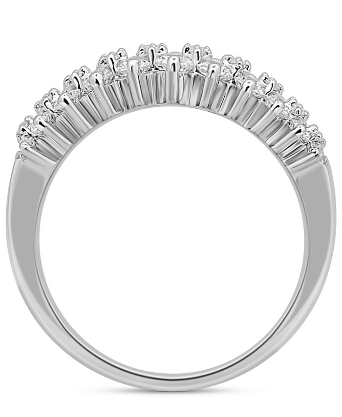 Macy's - Diamond Three-Row Band (1-1/2 ct. t.w.) in 14K White Gold