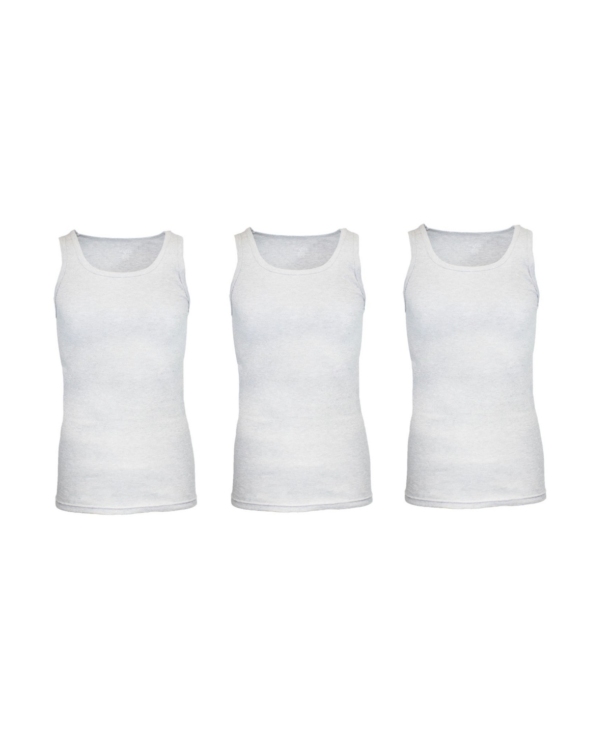 Men's 3-Pack Premium Cotton Blend Tank Tops - White
