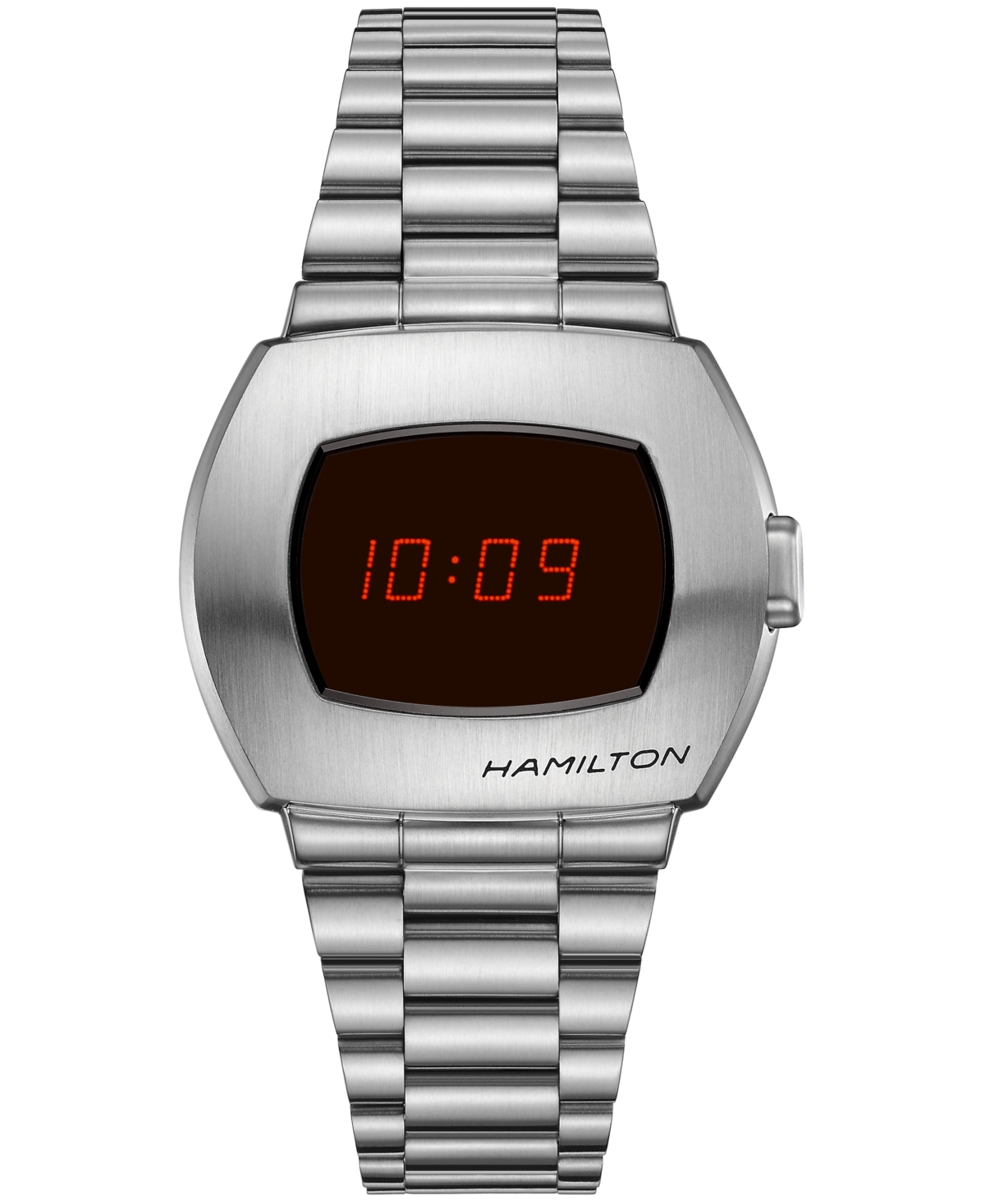 Hamilton Unisex Swiss Digital Pulsar Stainless Steel Bracelet Watch 34.7x40.8mm