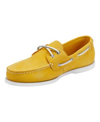 yellow boat shoes