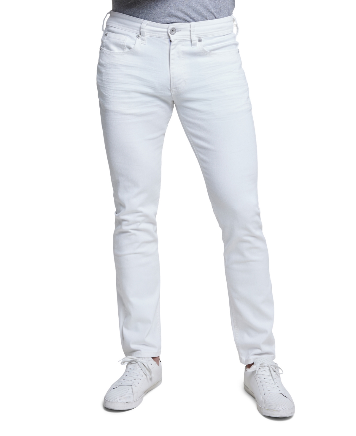 Jeans Men's Slim Straight Cut 5 Pocket Jean - White