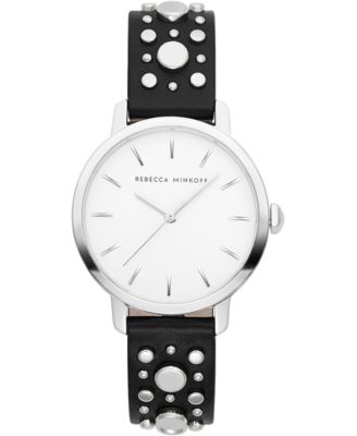 REBECCA MINKOFF WATCH WITH 36mm BLACK FACE WITH BLACK LEATHER BAND REBECCA MINKOFF WATCH WITH 36mm BLACK FACE | Mercari main image 4