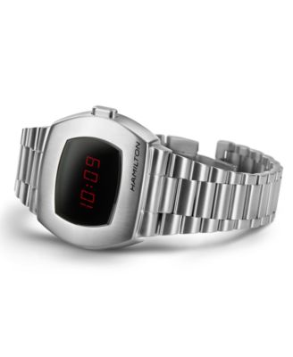 Unisex Swiss Digital Pulsar Stainless Steel Bracelet Watch 34.7x40.8mm