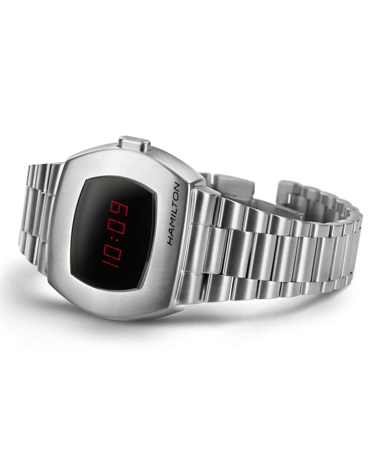 Shop Hamilton Unisex Swiss Digital Pulsar Stainless Steel Bracelet Watch 34.7x40.8mm
