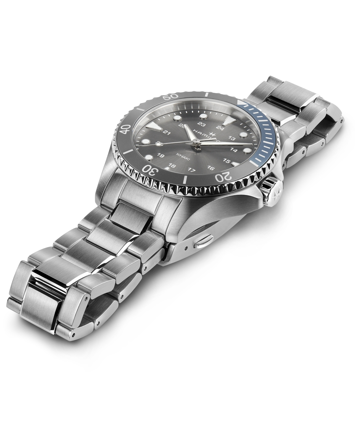 Shop Hamilton Unisex Swiss Khaki Scuba Stainless Steel Bracelet Watch 37mm