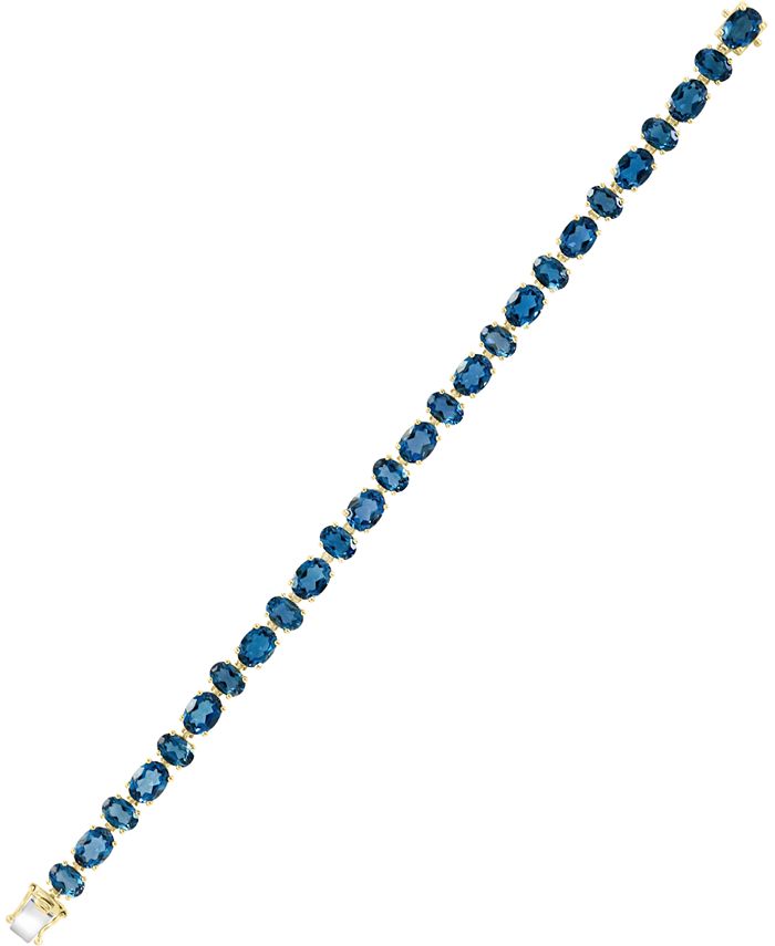 LALI Jewels - London Blue Topaz Tennis Bracelet (29-1/3 ct. t.w.) in 14k Gold