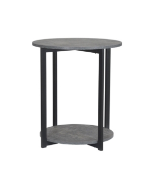 Household Essentials Household Essential Greystone Low Side Table In Gray