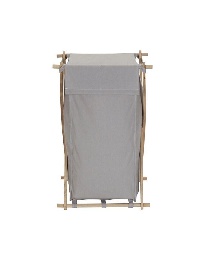Household Essentials Wood X Frame Hamper Macy's