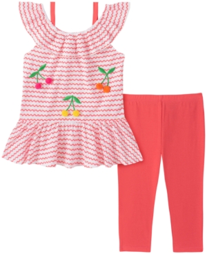 Kids Headquarters Toddler Girls 2-Pc Cherries Tunic & Leggings Set