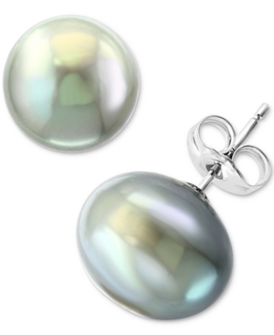 image of Effy Gray Cultured Freshwater Pearl (11mm) Stud Earrings
