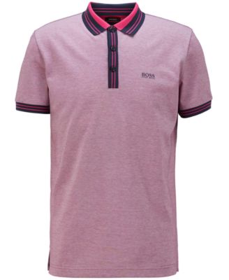 hugo boss pink polo shirt