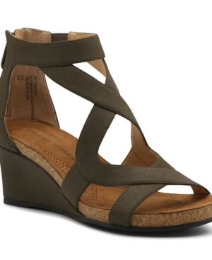 image of Adrienne Vittadini Women-s Trilden Wedge Sandals Women-s Shoes