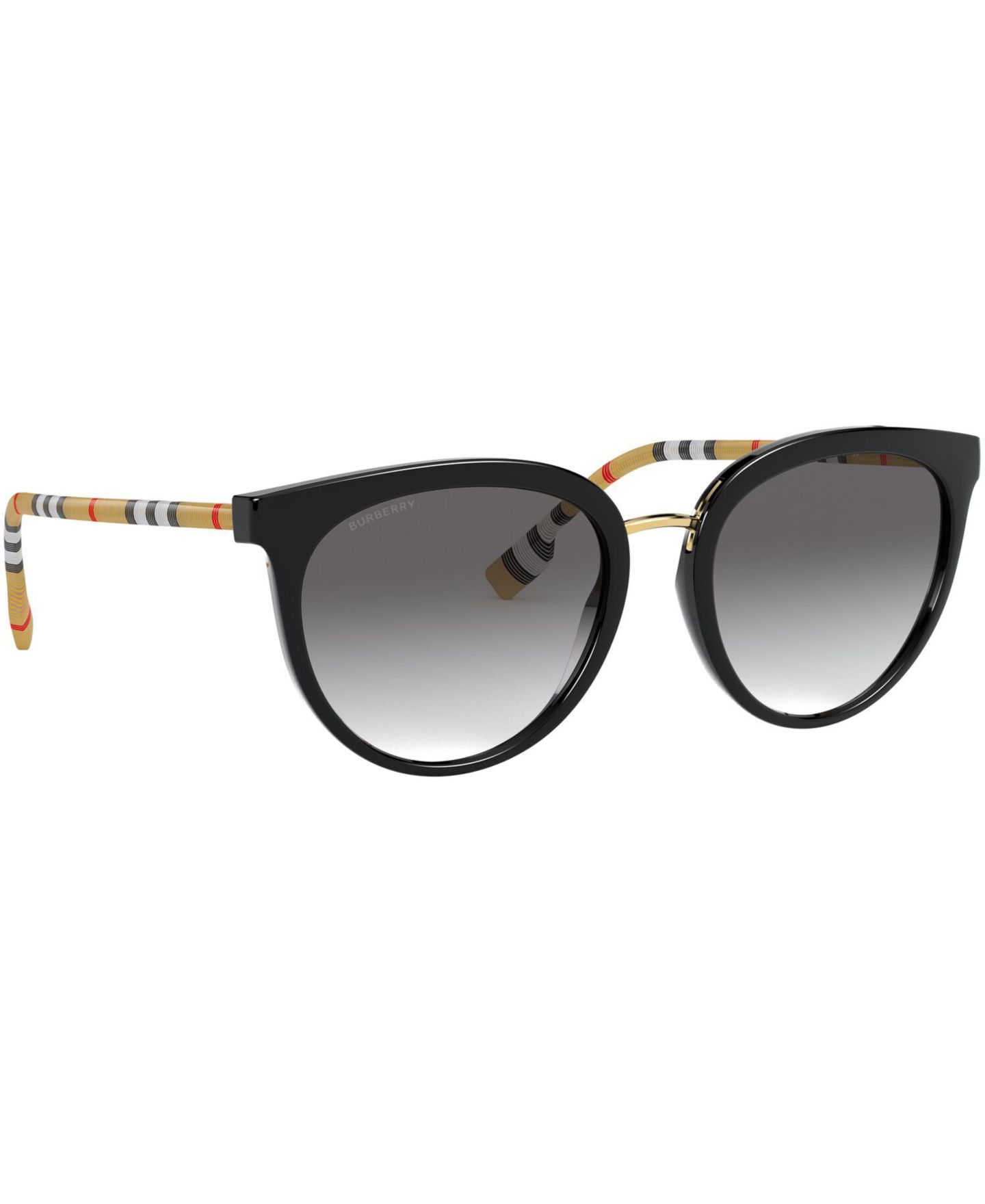 Женские солнцезащитные очки Burberry Sunglasses, 0BE4316, цвет: Чёрный / Серый градиентный — фото 3