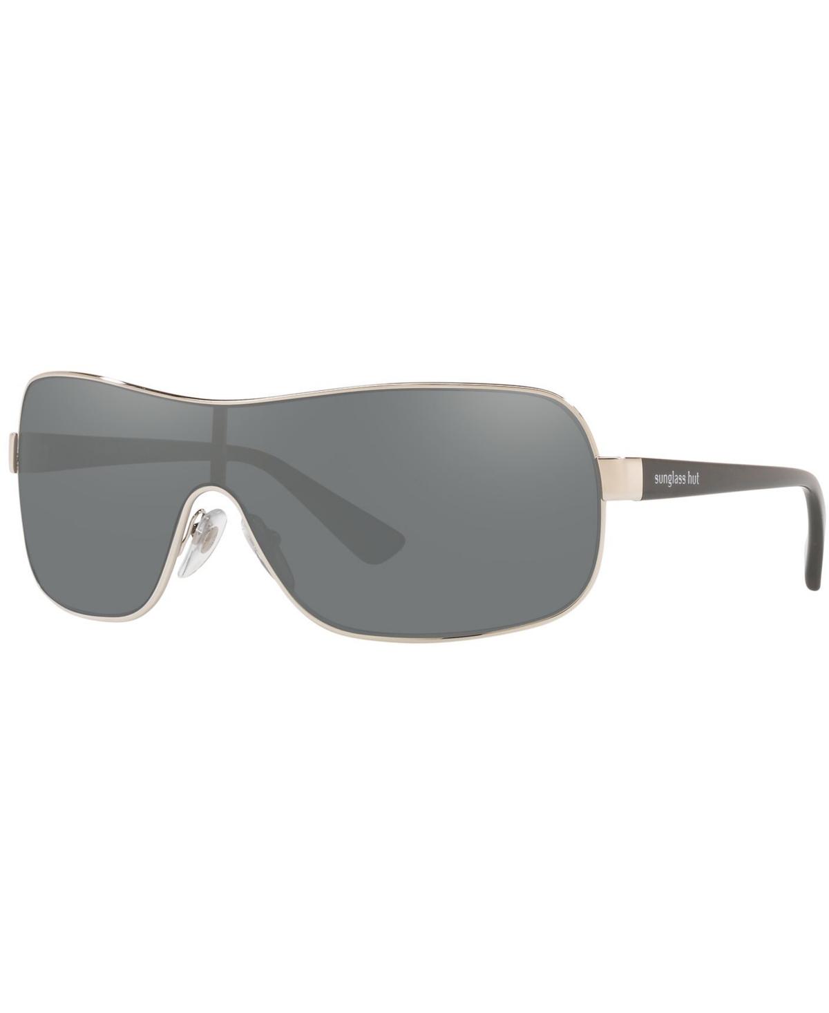 Sunglass Hut Collection Sunglasses, 0hu1008 In Shiny Silver,light Blue Silver Mirror