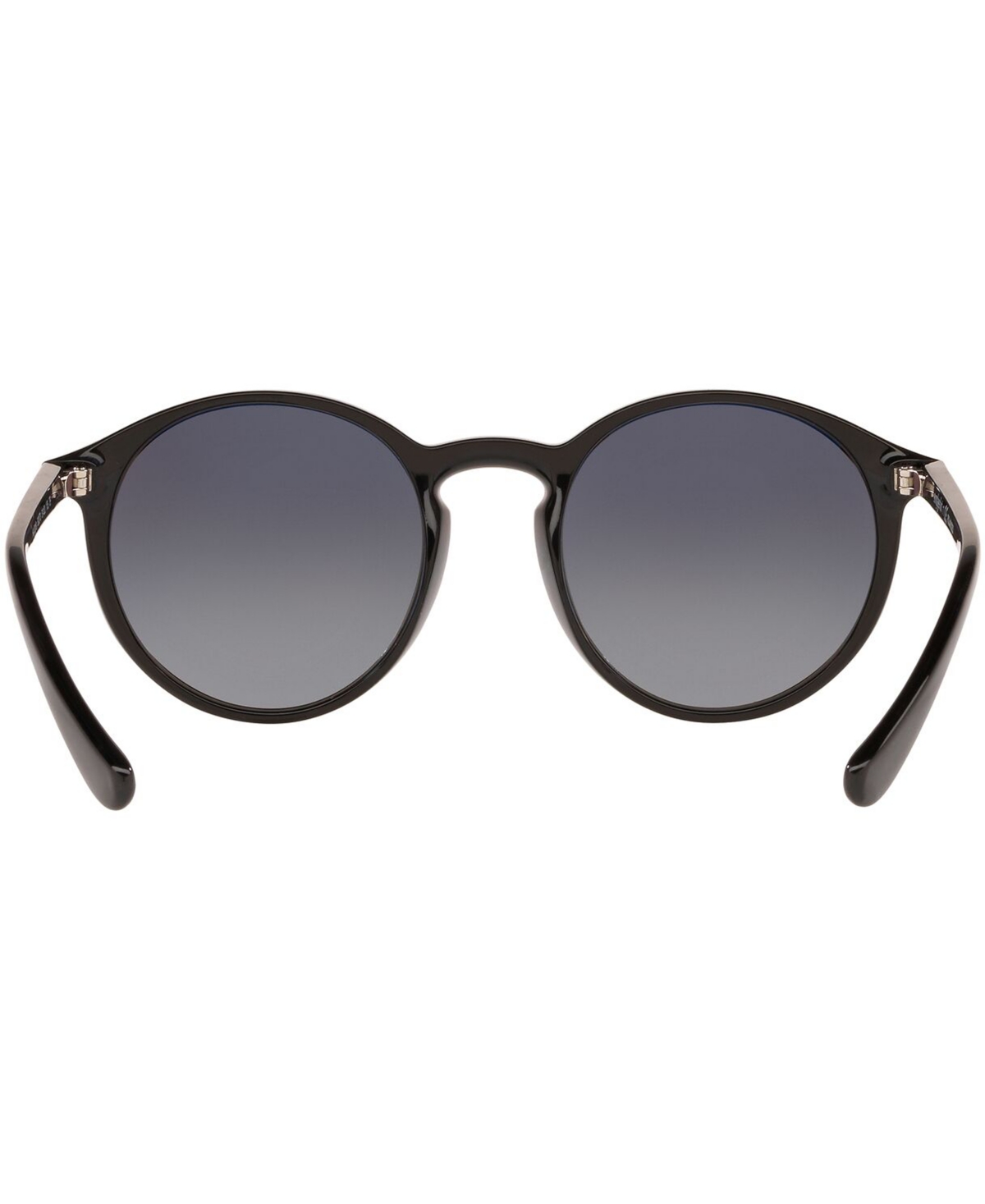 Shop Sunglass Hut Collection Polarized Sunglasses, 0hu2019 In Shiny Black,polar Gradient Grey