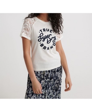 image of Superdry Summer Lace Raglan T-shirt
