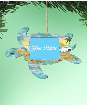 Designocracy Sea Turtle Picture Frame Ornament Set Of 2 In Multi