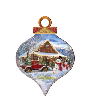 Designocracy Christmas Kittens Drop Wooden Ornaments Set of 2