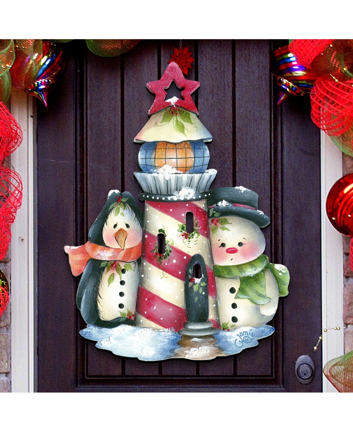 Jamie Mills Price Christmas Keepers of The Light Door Hanger - Multi