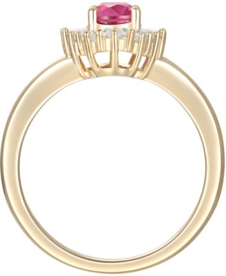 Sapphire (1 ct. t.w.) & Diamond (1/4 ct. t.w.) Ring in 14k White Gold (Also Available in Emerald, Tanzanite & Ruby)